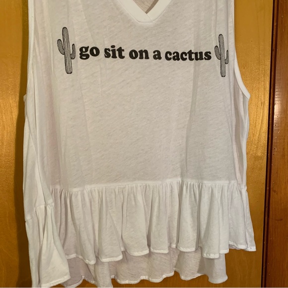 Wildfox Go Sit on a Cactus Flowy tank - Picture 3 of 6